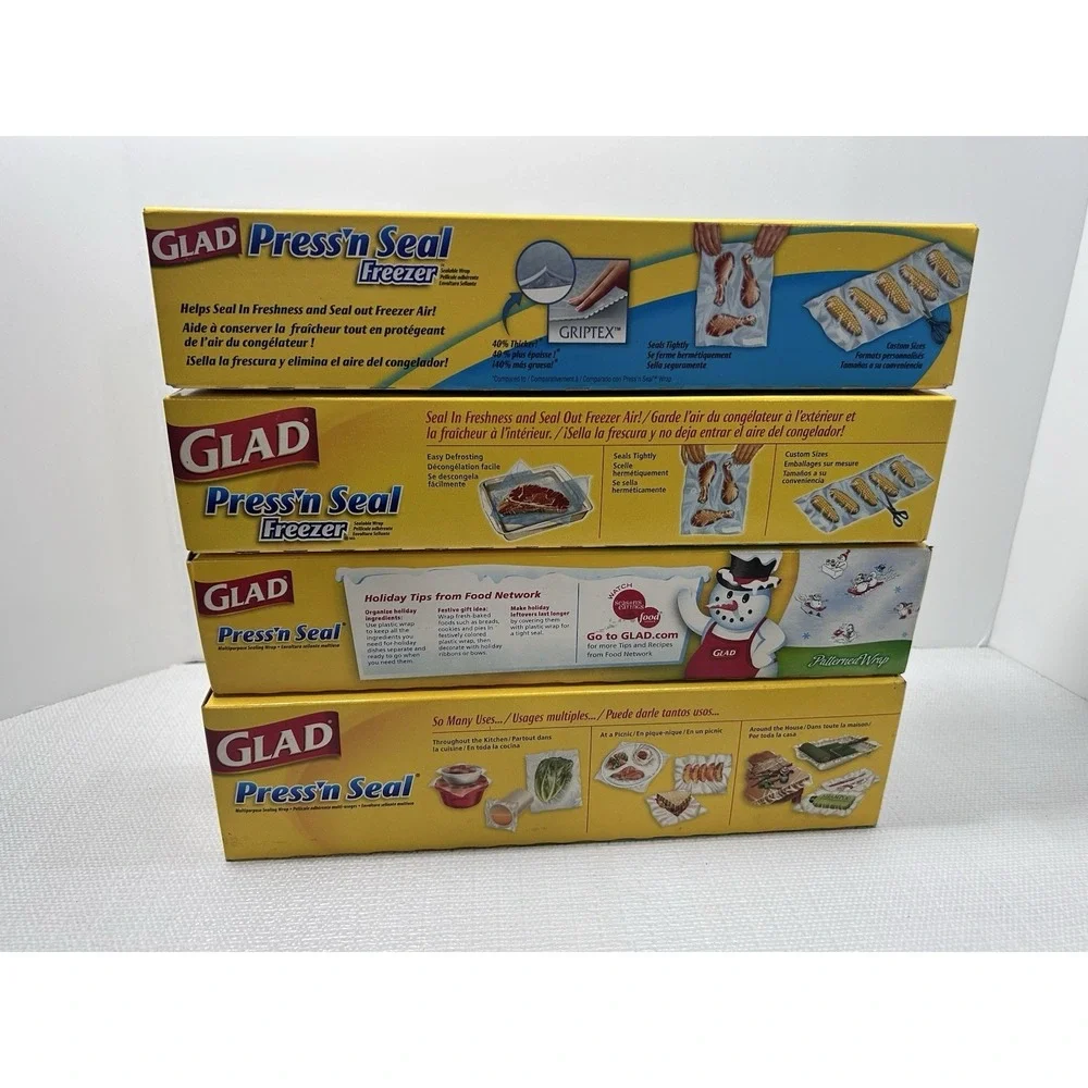Vtg Lot Glad Press'N Seal Sealing Wrap NEW 50,‎ 70, 140 Sq 2003 2006 Prop Movie